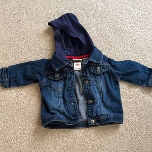 Arizona Jean Company Dark Blue Denim Jacket with Navy Hood